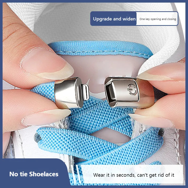 8MM 2023 No Tie Shoe Laces Press Lock