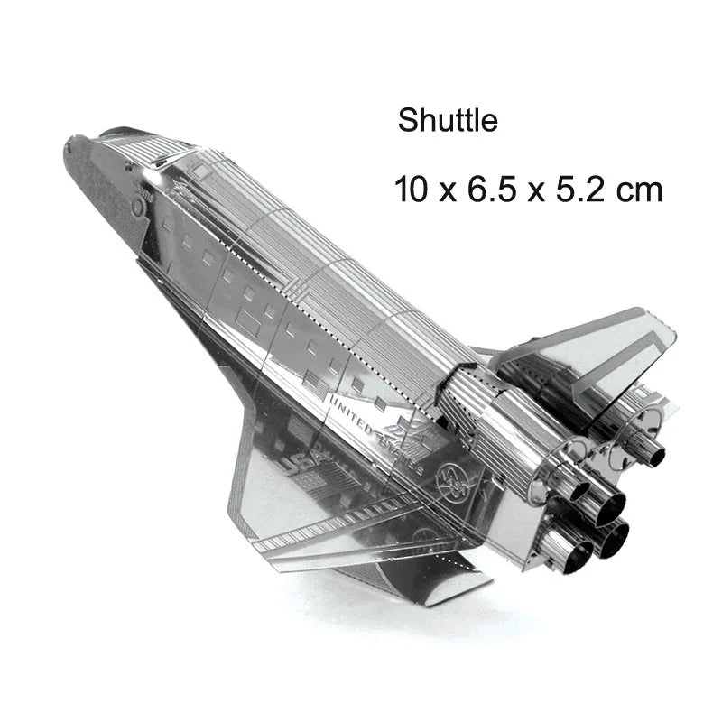 Cool 3D Metal Puzzle DIY J20 747 F22 Fighter Shuttle.