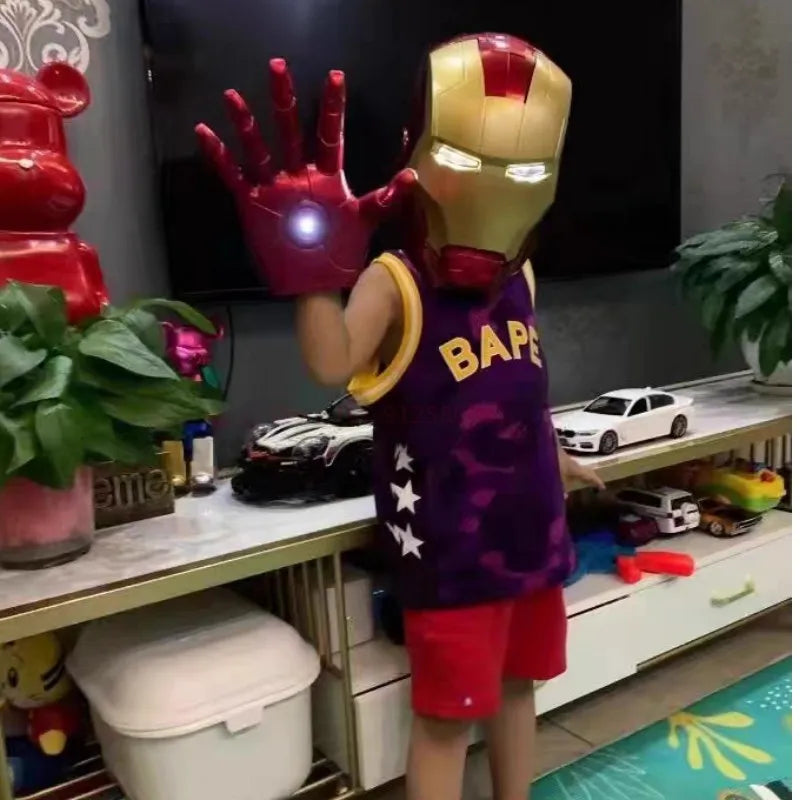 Hot Marvel Avengers Iron Man Helmet Cosplay 1:1 Toys
