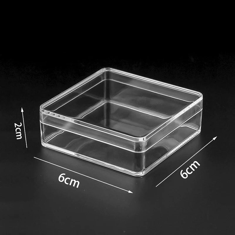 50ml Small Square Transparent Storage Jewelry Box