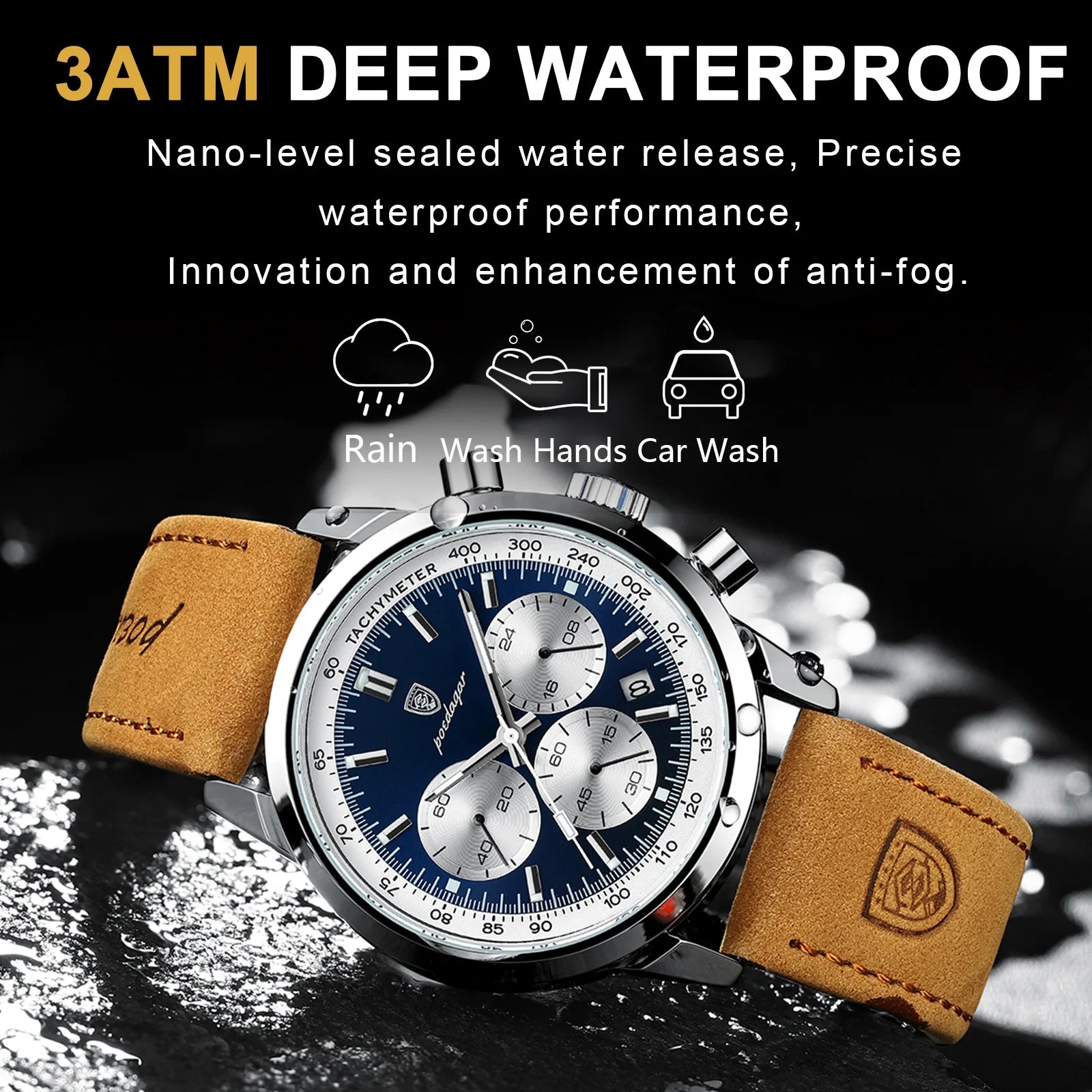 POEDAGAR Luxury Man Watch High Quality Waterproof Sports And Causual Watch