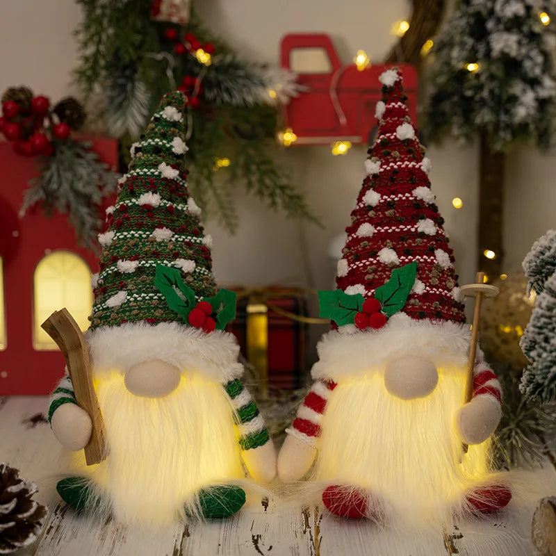 Glowing Gnome Christmas Faceless Merry Christmas Decoration Doll